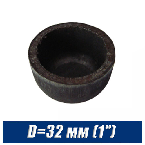 Заглушка стальная черная D=32 мм (1")